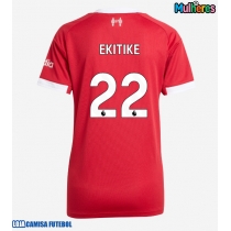Camisa de Futebol Liverpool Hugo Ekitike #22 Equipamento Principal Mulheres 2025-26 Manga Curta